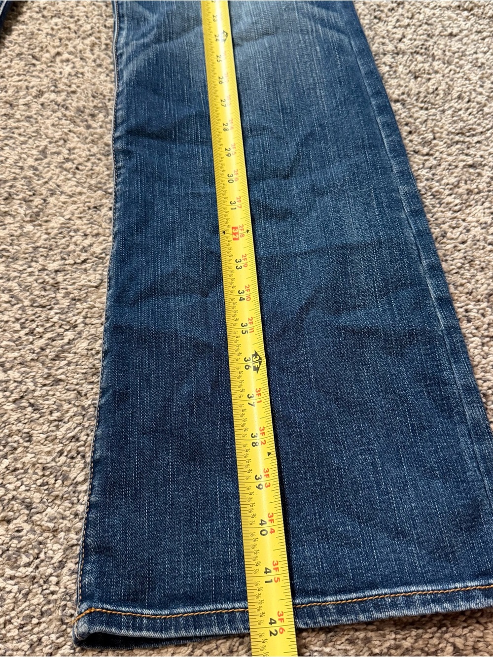 Women’s American Eagle Dark Blue Flared Jeans Kick Boot Super Stretch size 18 - Picture 2 of 7